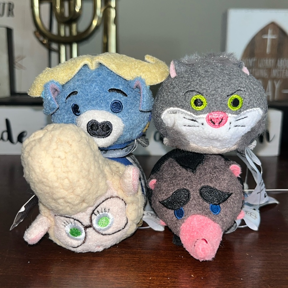 Disney Zootopia Tsum Tsum Plush Set of 4 New With Tags 3.5" set NWT